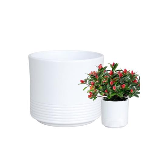 Prekės „Vazonas matinis baltas 16 cm Rille 992 CERMAX“ paveikslėlis