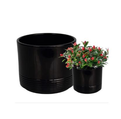 Prekės „Vazonas juodas 28 cm Rille 992 CERMAX“ paveikslėlis