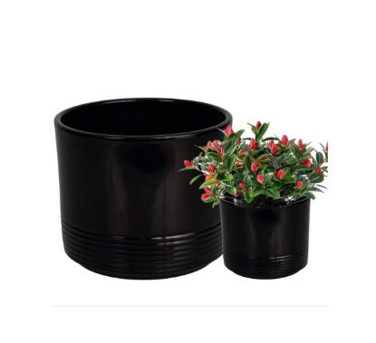 Prekės „Vazonas juodas 32 cm Rille 992 CERMAX“ paveikslėlis