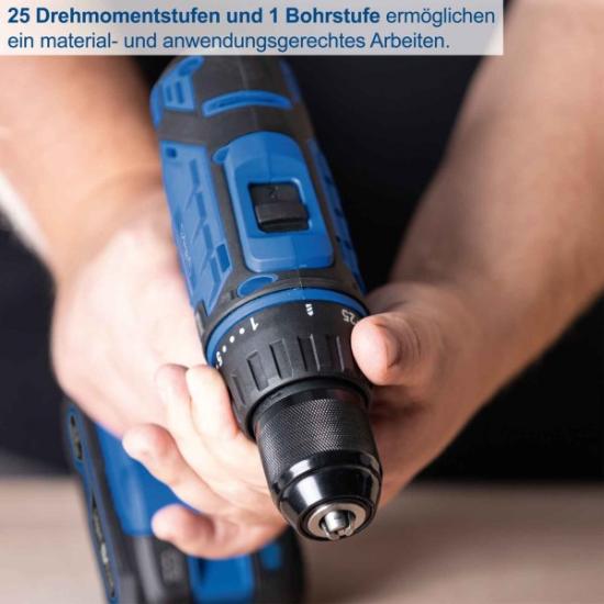 Prekės „Suktuvas akumuliatorinis 20 V 1x2,0 Ah su 74 priedais C-DTB74/1-X Scheppach 5909315900“ paveikslėlis