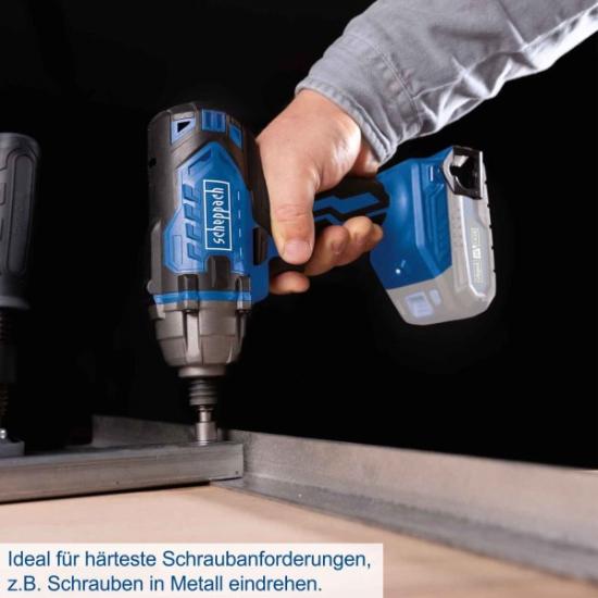 Prekės „Suktuvas akumuliatorinis smūginis 20 V 1/4" be akumuliatoriaus C-ID180-X Scheppach 5909245900“ paveikslėlis
