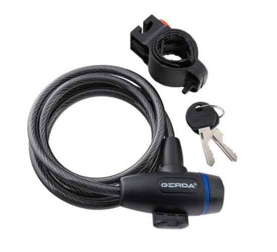 Prekės „Spyna dviračiui 2 raktai pakabinama Flex 1200/105 Gerda“ paveikslėlis