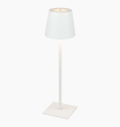 Prekės „Įkraunamas LED stalinis šviestuvas, 3.5W, 400lm, šiltai balta 3000K, baltos spalvos“ paveikslėlis