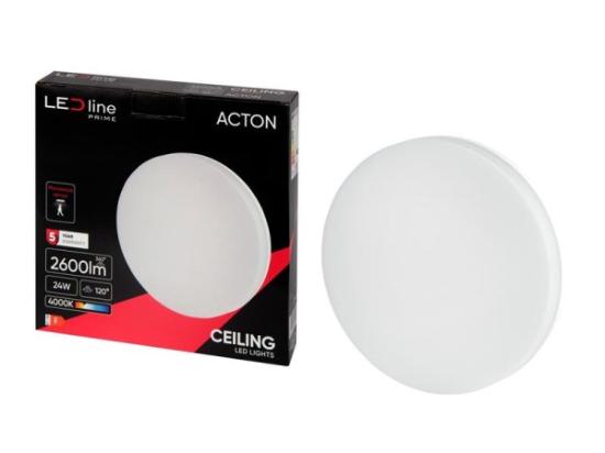 Prekės „LED apvalus šviestuvas 18W, 2000Lm, 4000K, IP54 su judesio jutikliu“ paveikslėlis