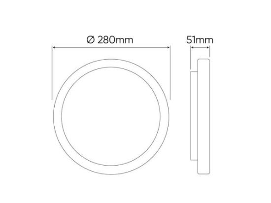 Prekės „LED šviestuvas 24W, 2600Lm, 4000K, IP54 apvalus su judesio jutikliu“ paveikslėlis