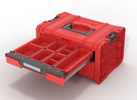 Prekės „Dėžė įrankių su 2 stalčiais QBRICK SYSTEM PRO DRAWER 2 2.0 EXPERT RED ULTRA HD“ paveikslėlis