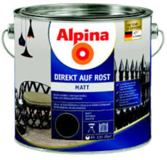 Prekės „Dažai metalui Alpina Direkt auf Rost MAT, RAL7016  2,5 l“ paveikslėlis