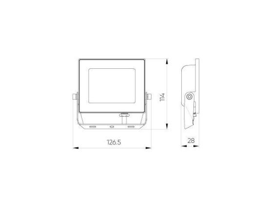 Prekės „Lauko šviestuvas LED 20W neutraliai balta 230Vac, 2000lm, IP65, juodas, LUMINO, LED LINE“ paveikslėlis