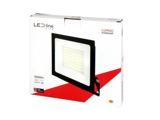 Prekės „Lauko šviestuvas LED 100W neutraliai balta 230Vac, 10000lm, IP65, juodas, LUMINO, LED LINE“ paveikslėlis
