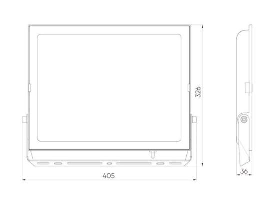 Prekės „Lauko šviestuvas LED 200W neutraliai balta 230Vac, 20000lm, IP65, juodas, LUMINO, LED LINE“ paveikslėlis