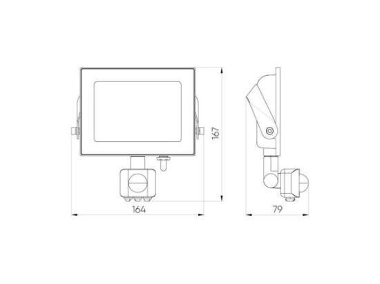 Prekės „Lauko šviestuvas su judesio davikliu LED 30W neutraliai balta 230Vac, 3000lm, IP44, juodas, LUMINO, LED LINE“ paveikslėlis