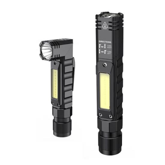 Prekės „Žibintuvėlis G19, daugiafunkcinis, su magnetu, SMD + COB + Raudona, 200lm, 5+2W, įkraunamas“ paveikslėlis