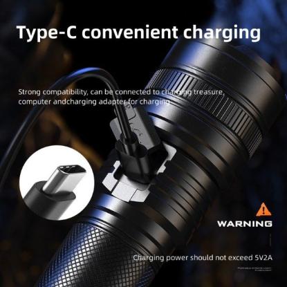 Prekės „Žibintuvėlis Y26, 816lm, 15W, įkraunamas USB C, 1x 26650 3700mAh, IP43“ paveikslėlis