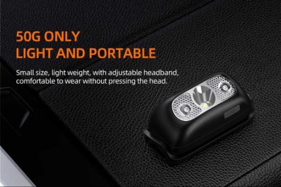 Prekės „Žibintuvėlis ant galvos, įkraunamas micro USB, 2W, 110lm, 500mAh“ paveikslėlis