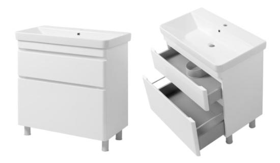 Prekės „Komplektas spintelė ir praustuvas baltas VIVACE TNB-2D 70cm“ paveikslėlis