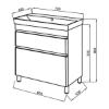 Prekės „Komplektas spintelė ir praustuvas baltas VIVACE TNB-2D 70cm“ paveikslėlis