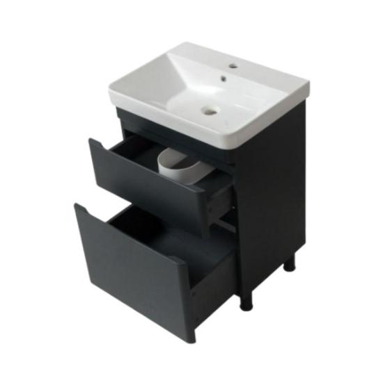 Prekės „Komplektas, spintelė ir praustuvas VIVACE TNB-2D 70cm antracitas“ paveikslėlis