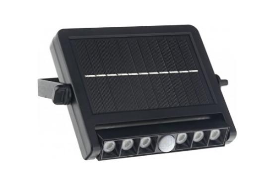 Prekės „LED saulės sieninis šviestuvas, multifunkcinis, juodas, 1.8W, balta šviesa“ paveikslėlis