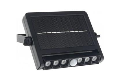 Prekės „LED saulės sieninis šviestuvas, multifunkcinis, juodas, 1.8W, balta šviesa“ paveikslėlis