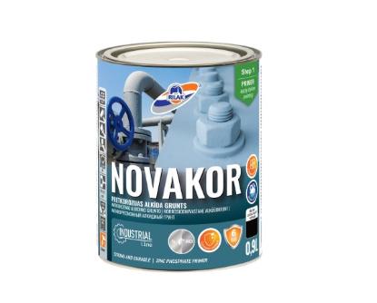 Prekės „Antikorozinis alkidinis gruntas Novakor, matinis,  juodos spalvos 0,9L“ paveikslėlis