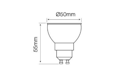 Prekės „Lempa LED GU10 10W 2700K 1400lm LEDline“ paveikslėlis