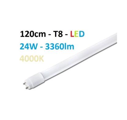 Prekės „T8 LED LEMPA - 24W - 3360LM - 4000K 120 cm“ paveikslėlis