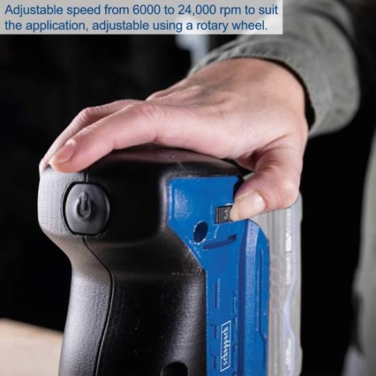 Prekės „Šlifuoklis ekscentrinis akumuliatorinis 125 mm 20 V C-OBS125-X Scheppach“ paveikslėlis