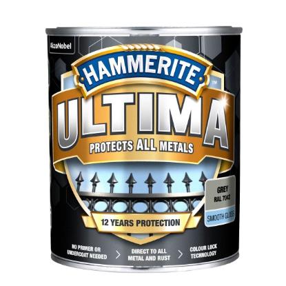 Prekės „Dažai Hammerite Ultima Smooth antracit 0,7L“ paveikslėlis