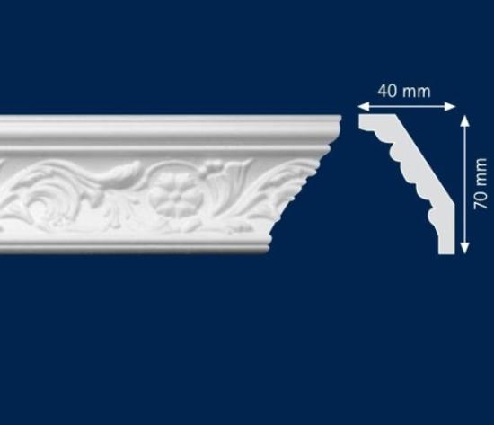 Prekės „Juosta apdailinė luboms Anna Homester 2.0m  (36vnt.) 40x70mm“ paveikslėlis