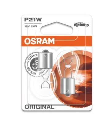 Prekės „Lemputė automobiliui P21W 12V BA15S Osram 2 vnt“ paveikslėlis