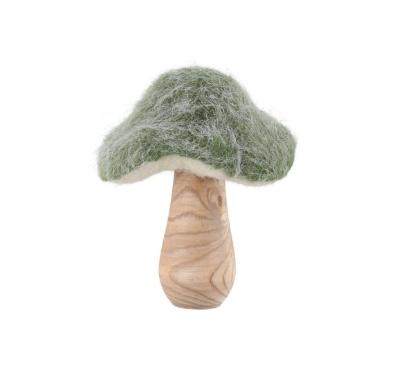 Prekės „Veltinė dekoracija grybas, 13 cm, žalia“ paveikslėlis