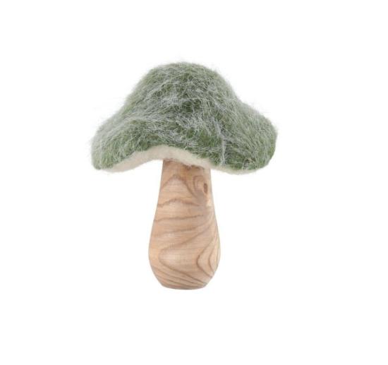 Prekės „Veltinė dekoracija grybas, 13 cm, žalia“ paveikslėlis