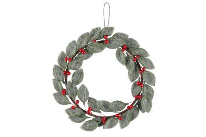 Prekės „Vainikas veltinis Winteria, 28 cm“ paveikslėlis