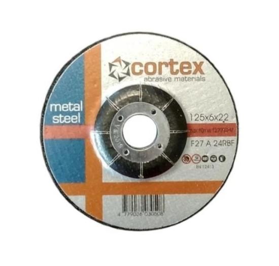 Prekės „Diskai metalo šlifavimui 125x6x22,2 mm 5 vnt Cortex“ paveikslėlis