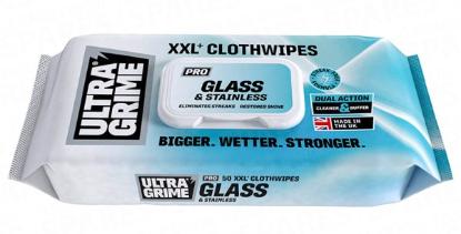 Prekės „Servetėlės ​​​​stiklui Ultragrime PRO GLASS XXL 50 vnt.“ paveikslėlis
