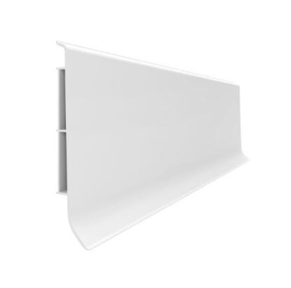 Prekės „Grindjuostė LINELA 401 WHITE 200x8x1,6cm dekoratyvinė plastikinė grindų juosta“ paveikslėlis