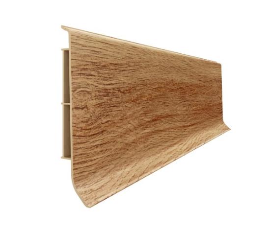 Prekės „Grindjuostė LINELA 407 OAK NEWCASTLE 200x8x1,6cm dekoratyvinė plastikinė grindų juosta“ paveikslėlis