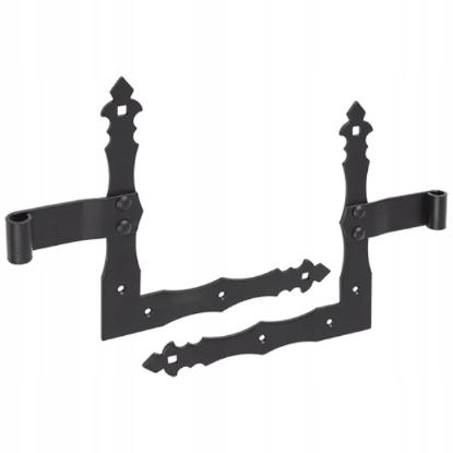 Prekės „Lankstai kampiniai 350x300x4 mm juodi 2 vnt Domax“ paveikslėlis