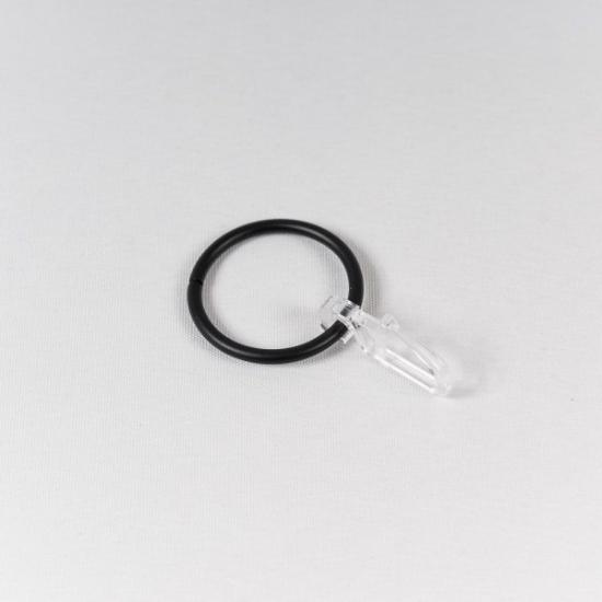 Prekės „Žiedas met.CLASSIC juodos spalvos su kabliuku 19 mm“ paveikslėlis