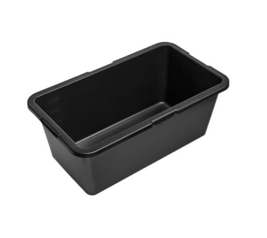 Prekės „Statybinė vonelė, juoda (stačiakampė) 40l“ paveikslėlis