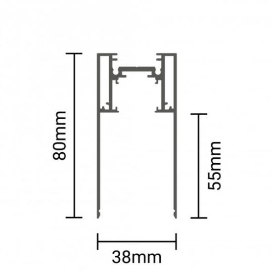 Prekės „LED magnetinė sistema S35, plotis 3.5cm, kabanti/paviršinė, balta, ilgis 2m“ paveikslėlis