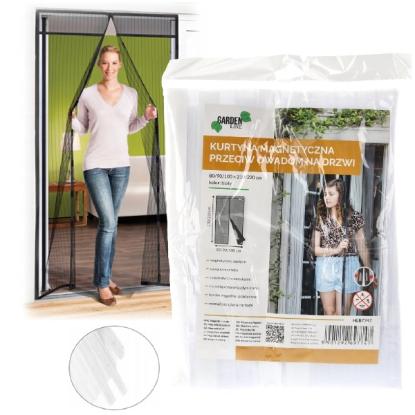 Prekės „Tinklelis durims nuo uodų  su magnetais baltos spalvos 80/90/100x210/220 cm“ paveikslėlis