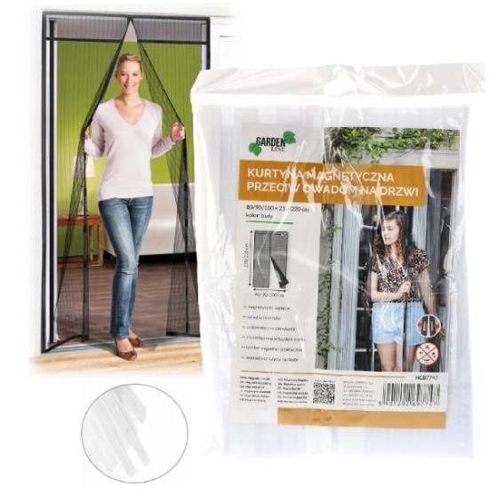 Prekės „Tinklelis durims nuo uodų  su magnetais baltos spalvos 80/90/100x210/220 cm“ paveikslėlis