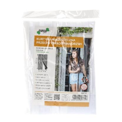 Prekės „Tinklelis durims nuo uodų  su magnetais baltos spalvos 80/90/100x210/220 cm“ paveikslėlis