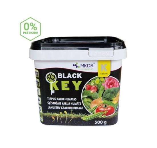 Prekės „Trąšos tirpus kalio humatas Black KEY 500 g“ paveikslėlis