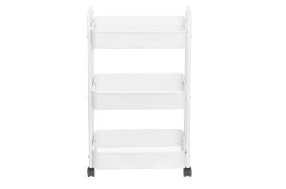 Prekės „Lentynėlė su ratukais, balta, 3 lentynos 71cm 4Living“ paveikslėlis