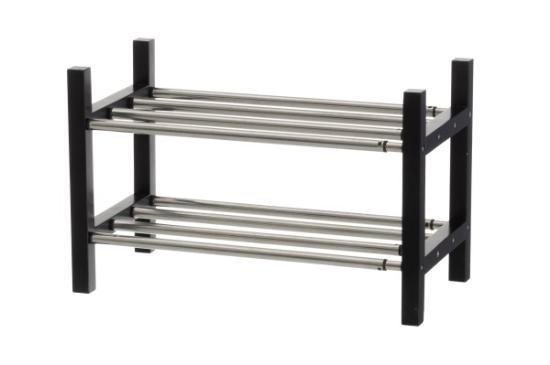 Prekės „Batų lentyna juoda 57-100cm 4Living“ paveikslėlis