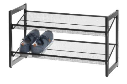 Prekės „Batų lentyna juoda 74cm Mimmi 4Living“ paveikslėlis