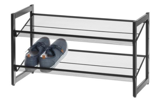 Prekės „Batų lentyna juoda 74cm Mimmi 4Living“ paveikslėlis