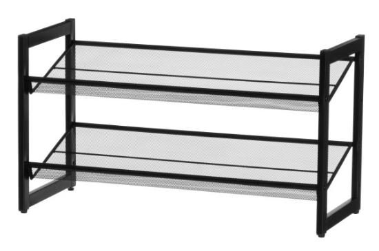 Prekės „Batų lentyna juoda 74cm Mimmi 4Living“ paveikslėlis